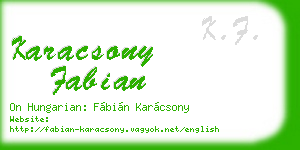 karacsony fabian business card