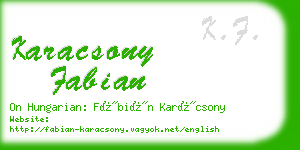 karacsony fabian business card